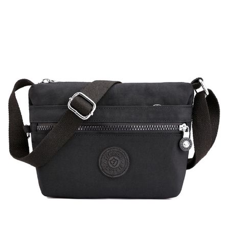 Маленькая текстильная черная сумка через плечо Confident WT-5058A купить недорого в Ты Купи