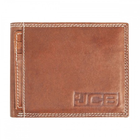Англійський чоловічий шкіряний гаманець JCB NC52MN Tan (Рудий) купити недорого в Ти Купи