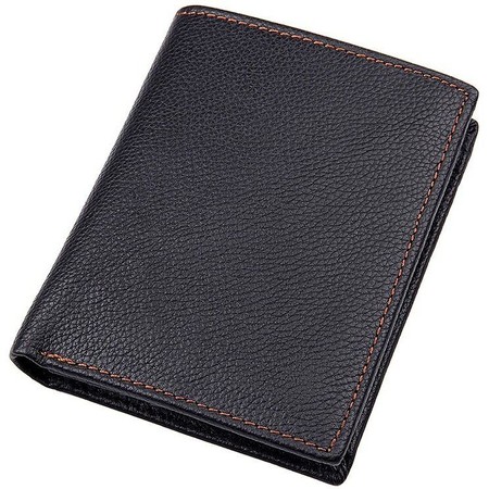 Чоловічий шкіряний гаманець Vintage 14598 Чорний купити недорого в Ти Купи