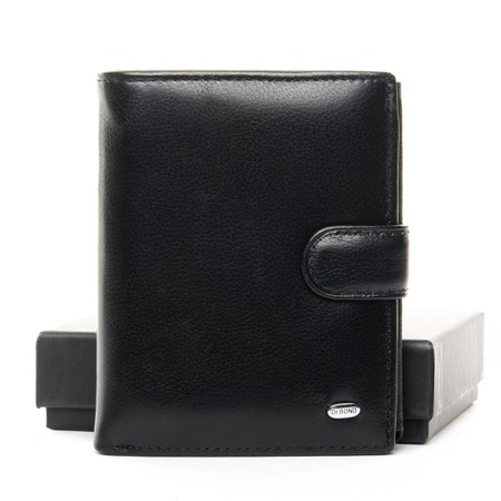 Чоловічий шкіряний гаманець Classik Dr.Bond MS-13 black купити недорого в Ти Купи