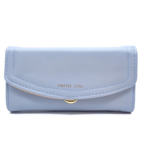 Жіночий блакитний гаманець з екошкіри FM-0213blu купити недорого в Ти Купи