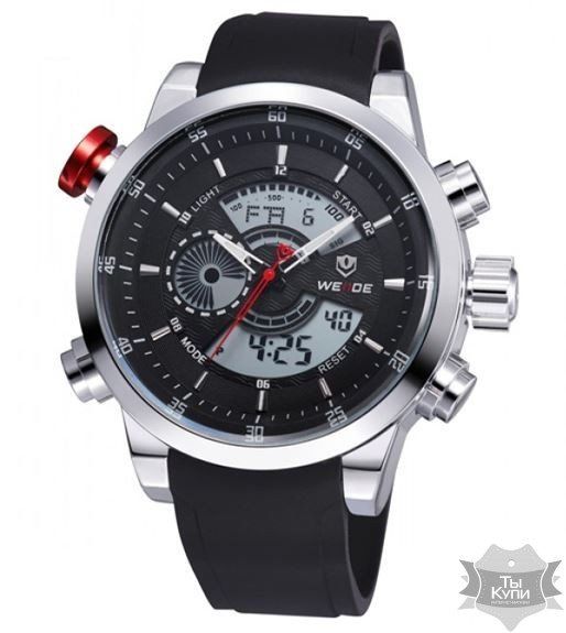 Чоловічий наручний спортивний годинник Weide Premium Rubber (1286) купити недорого в Ти Купи