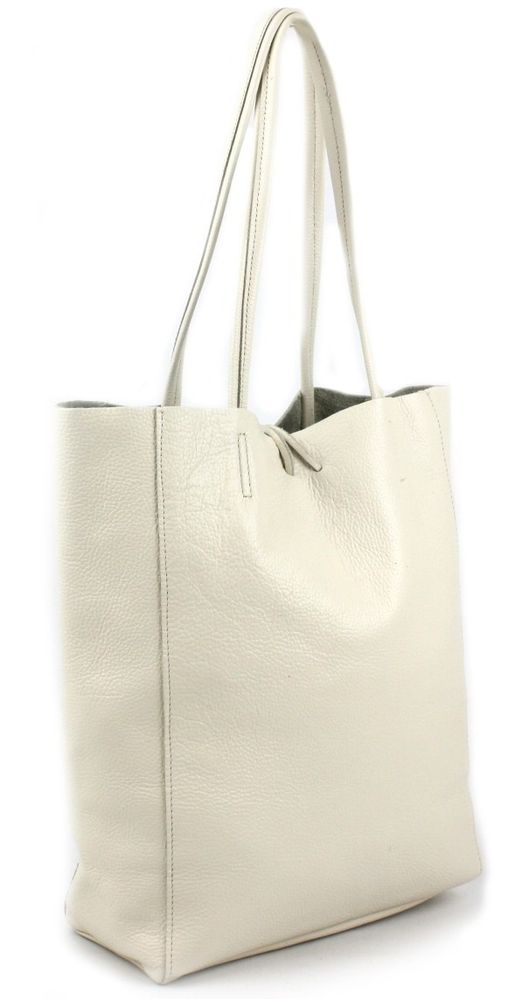 Жіноча шкіряна сумка Shopper Borsacomoda Beige 845.027 купити недорого в Ти Купи