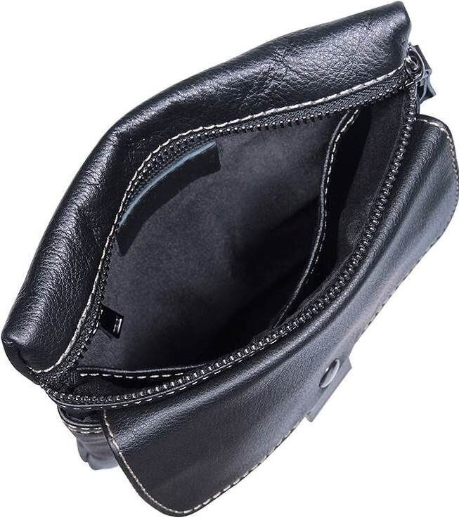 Чоловіча шкіряна сумка Vintage 14552 Чорний купити недорого в Ти Купи