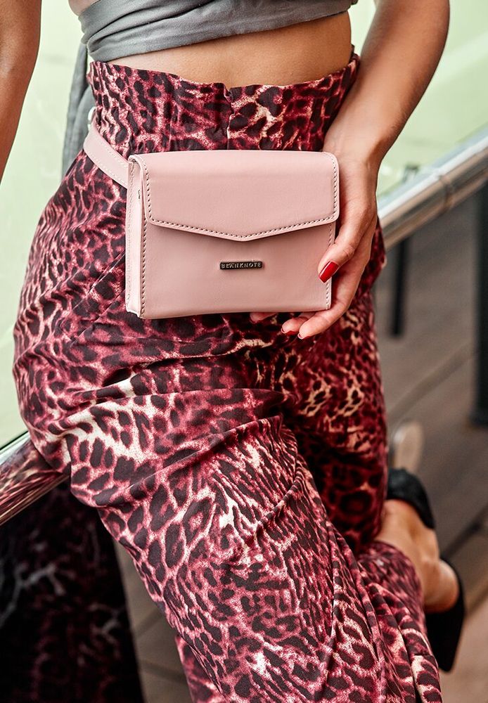 Женская кожаная сумка поясная/кроссбоди BlankNote Mini Розовая (BN-BAG-38-2-pink) купить недорого в Ты Купи