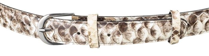 Шкіряний пояс шкіряної зміїної шкіри 18189 Сірий 100 см. купити недорого в Ти Купи