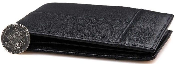 Чоловічий шкіряний гаманець Vintage 14448 Чорний купити недорого в Ти Купи