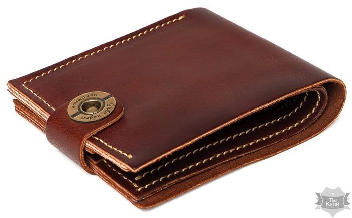 Чоловічий гаманець ручної роботи Gato Negro Classic коричневий купити недорого в Ти Купи