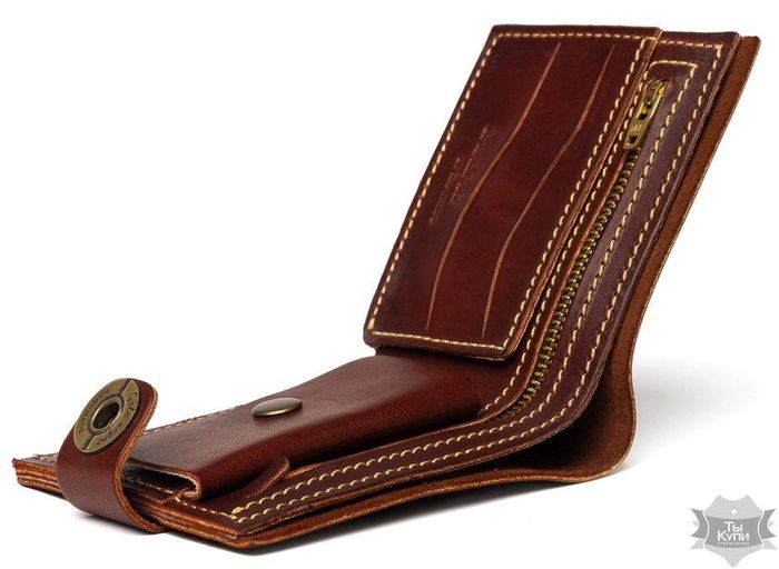 Чоловічий гаманець ручної роботи Gato Negro Classic коричневий купити недорого в Ти Купи