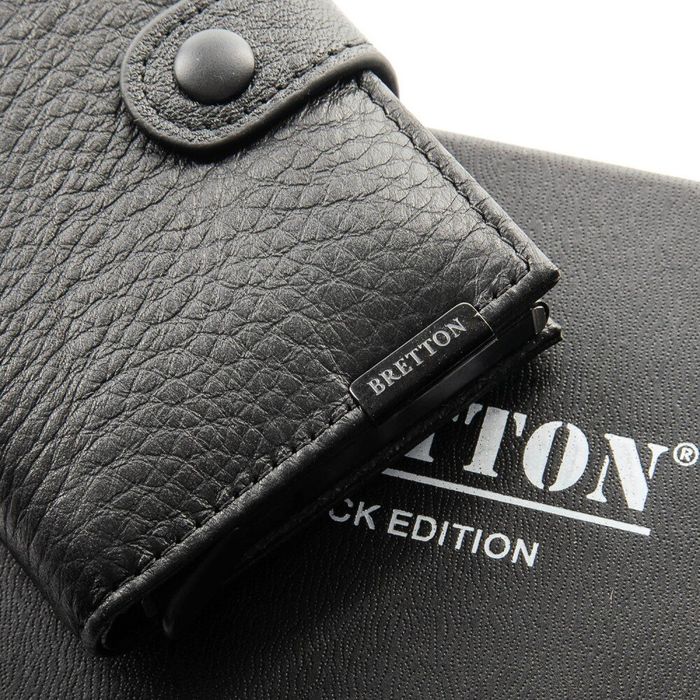 Шкіряний чоловічий гаманець BRETTON 163-22 black купити недорого в Ти Купи