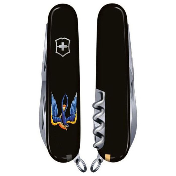 Складной нож Victorinox CLIMBER UKRAINE Трезубец-Ласточка 1.3703.3_T1230u купить недорого в Ты Купи