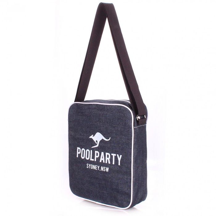 Молодіжна сумка - планшет з бавовни Poolparty синя купити недорого в Ти Купи