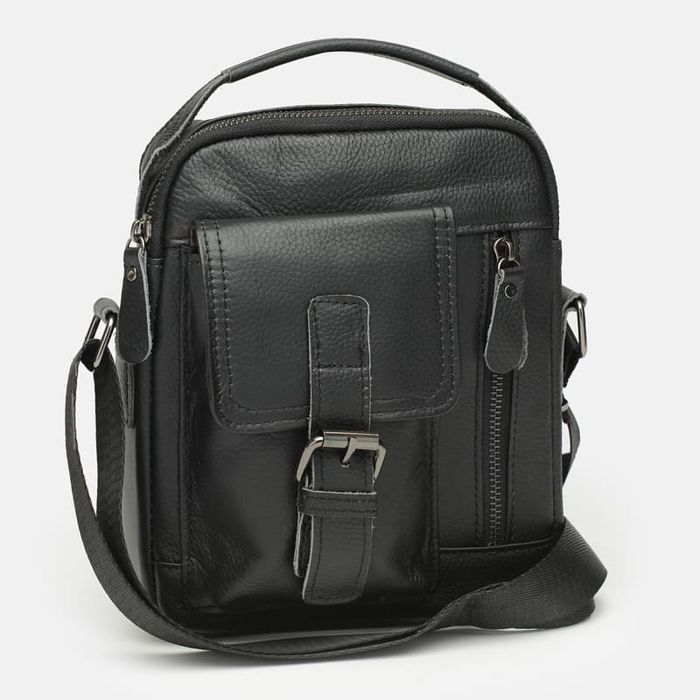 Чоловіча шкіряна сумка Keizer K11827-black купити недорого в Ти Купи