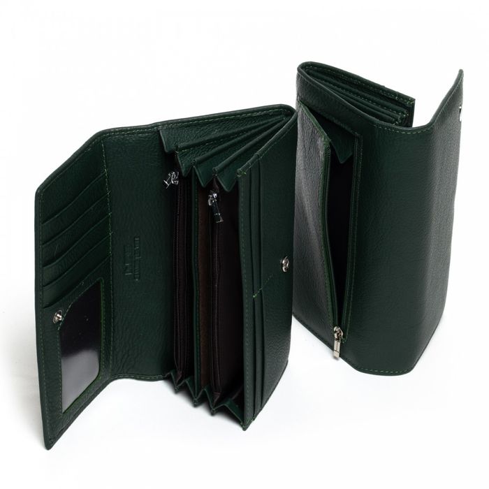 Шкіряний жіночий гаманець Classik DR. BOND W501 green купити недорого в Ти Купи