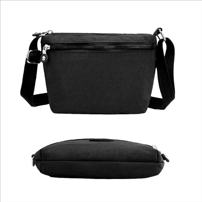 Маленькая текстильная черная сумка через плечо Confident WT-5058A купить недорого в Ты Купи