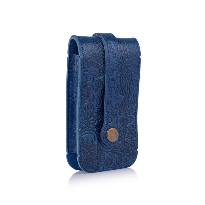 Синя ключниця зі шкіри HiArt Mehendi Art купити недорого в Ти Купи