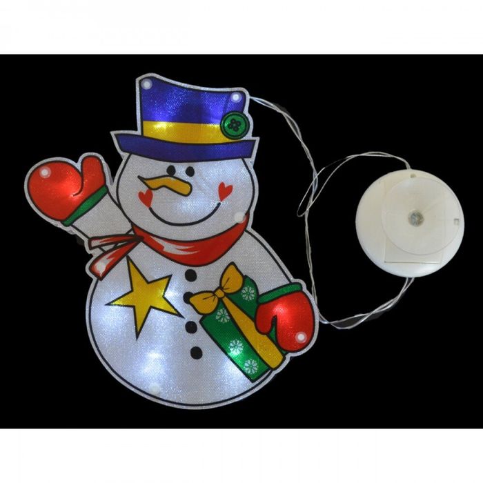 Наклейка-светильник Yes! Fun Снеговик, 15,6*21 см 801079 купить недорого в Ты Купи