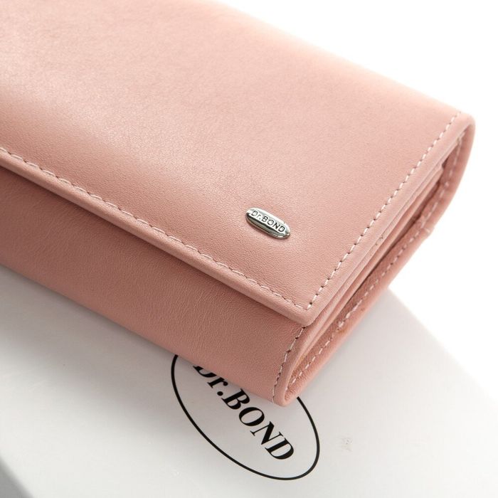 Жіночий великий гаманець Classic шкіра DR. BOND W1-V-2 pink купити недорого в Ти Купи