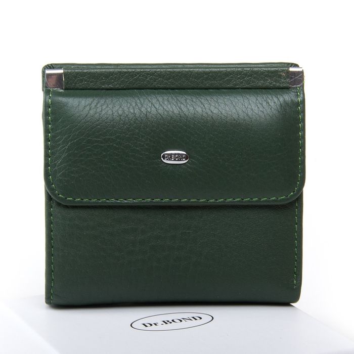 Жіночий шкіряний гаманець Classik DR. BOND WN-3 green купити недорого в Ти Купи