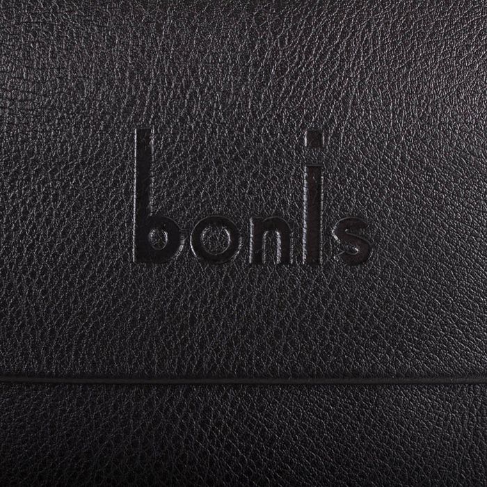 Чоловіча чорна компактна барсетку з якісного шкірозамінника BONIS купити недорого в Ти Купи