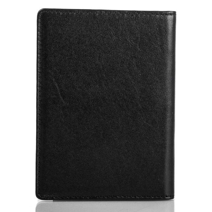 Чоловіча чорна обкладинка для паспорта зі шкіри Karya SHI092-1 купити недорого в Ти Купи