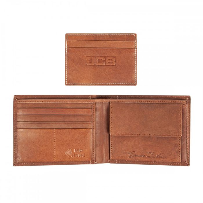 Англійський чоловічий шкіряний гаманець JCB NC52MN Tan (Рудий) купити недорого в Ти Купи
