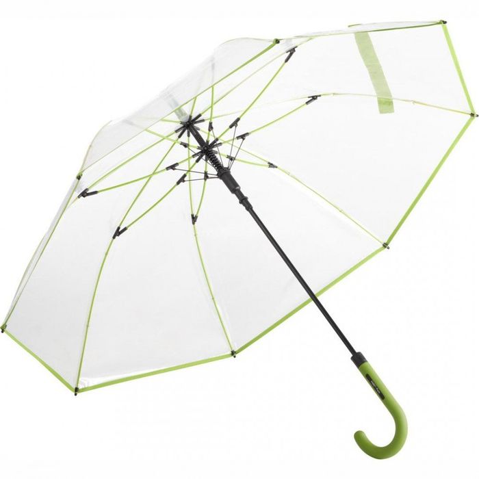 Зонт-трость прозрачный женский полуавтомат FARE Pure FARE7112-lime купить недорого в Ты Купи