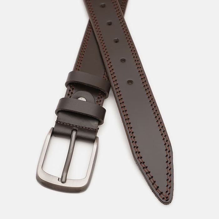 Мужской кожаный ремень Borsa Leather V1115FX04-brown купить недорого в Ты Купи