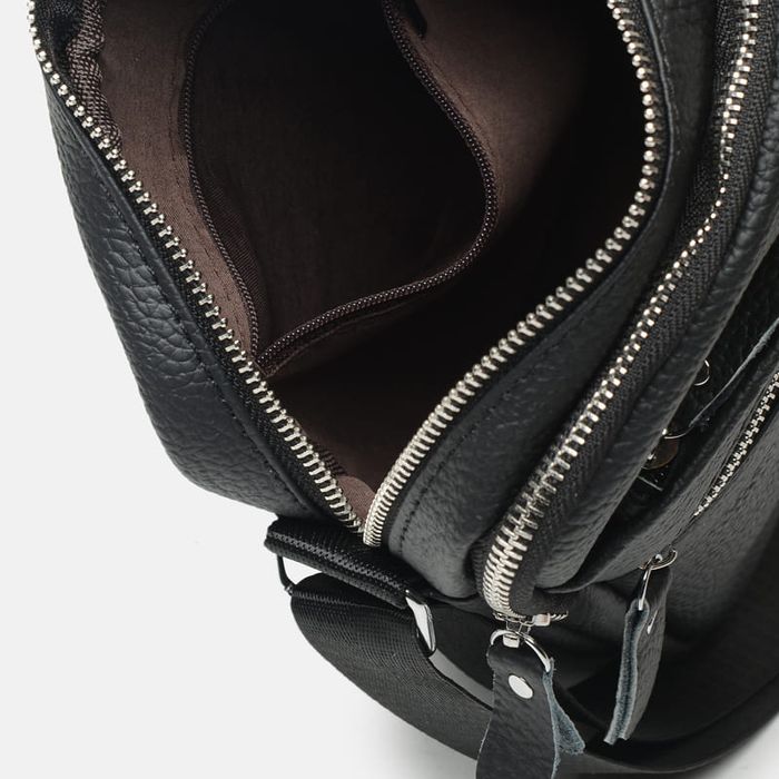 Мужская кожаная сумка Borsa Leather K18016a-black купить недорого в Ты Купи