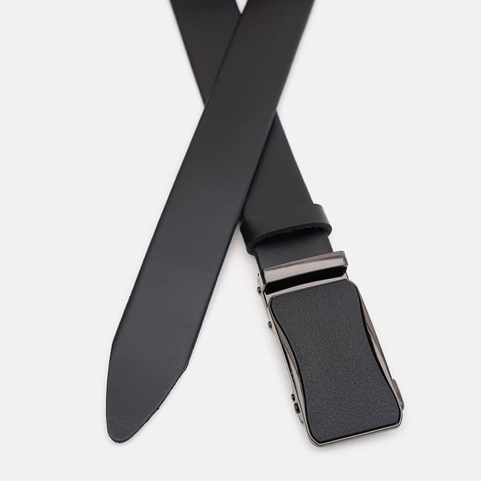 Мужской кожаный ремень Borsa Leather 125v1genav20-black купить недорого в Ты Купи