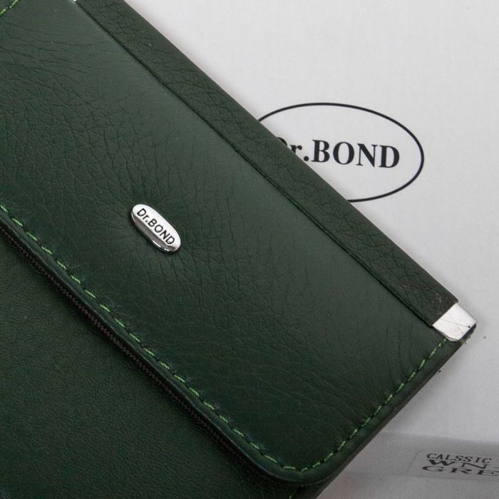Жіночий шкіряний гаманець Classik DR. BOND WN-3 green купити недорого в Ти Купи