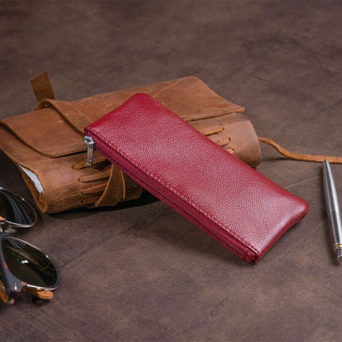 Ключница из натуральной кожи-кошелек ST Leather 19352 Бордовая купить недорого в Ты Купи