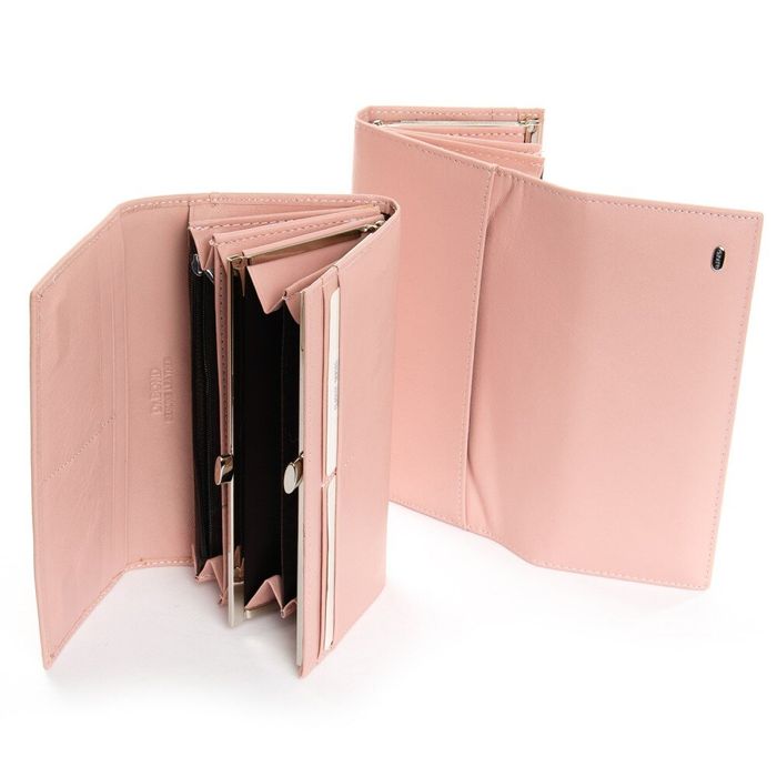 Жіночий великий гаманець Classic шкіра DR. BOND W1-V-2 pink купити недорого в Ти Купи