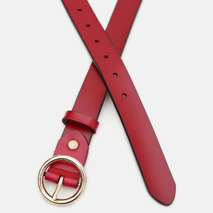 Женский кожаный ремень Borsa Leather CV1ZK-037r-red купить недорого в Ты Купи