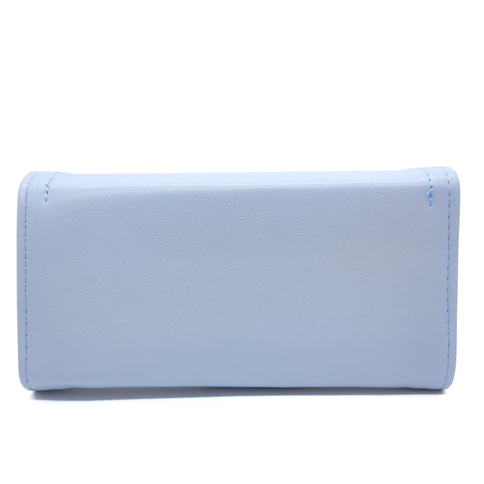 Жіночий блакитний гаманець з екошкіри FM-0213blu купити недорого в Ти Купи