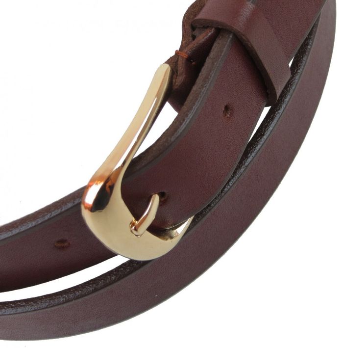 Женский кожаный ремень Skipper 1430-30 коричневый купить недорого в Ты Купи