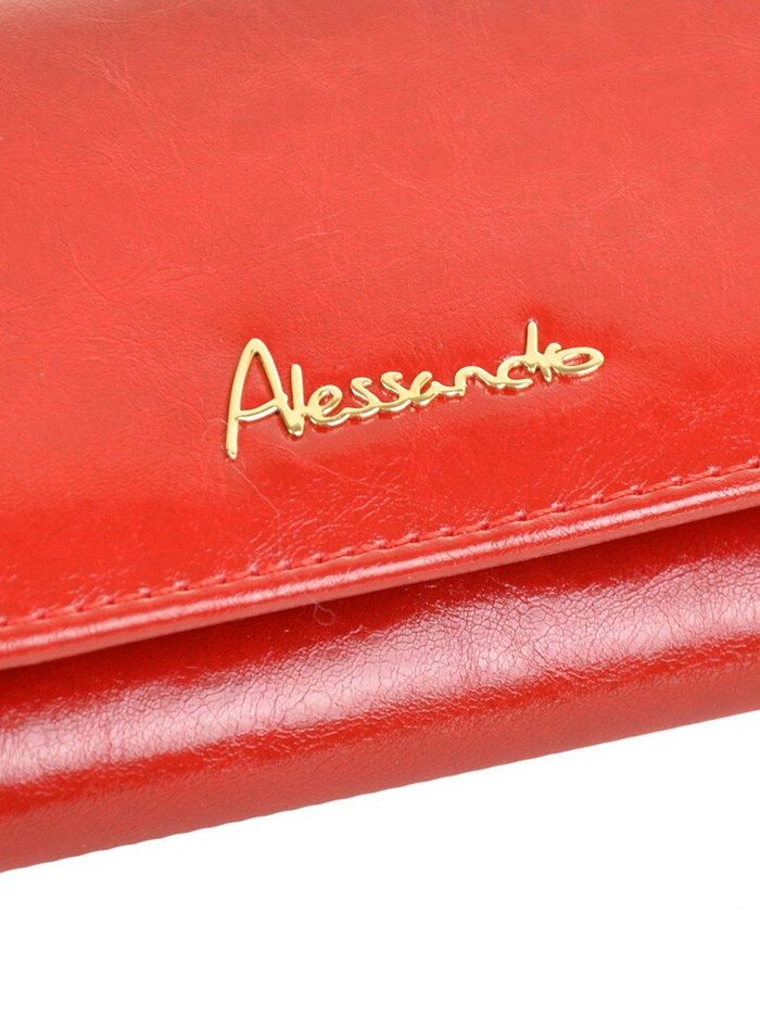 Кожаный кошелек Canarie ALESSANDRO PAOLI W1-V red купить недорого в Ты Купи