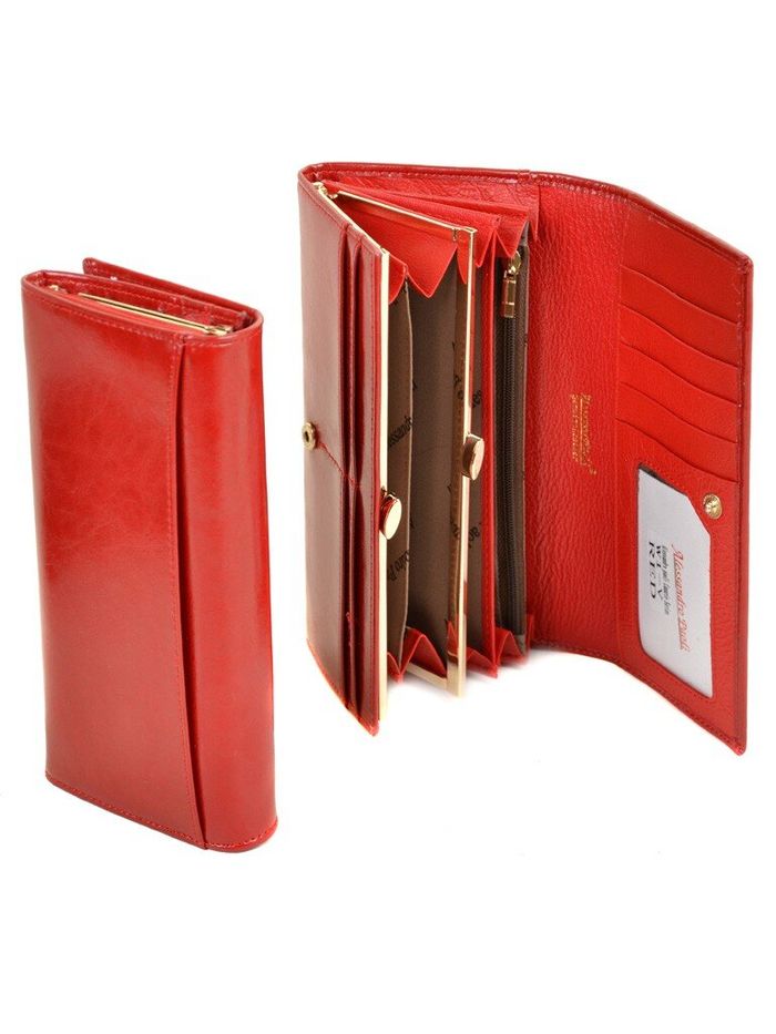 Кожаный кошелек Canarie ALESSANDRO PAOLI W1-V red купить недорого в Ты Купи