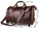 Дорожня шкіряна сумка на колесах Vintage 14254 Темно-коричневий