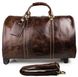 Дорожная кожаная сумка на колесах Vintage 14254 Темно-коричневый