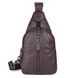 Мужская коричневая кожаная сумка-слинг John McDee jd4007c