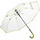 Зонт-трость прозрачный женский полуавтомат FARE Pure FARE7112-lime