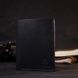 Шкіряний чоловічий гаманець ручної роботи з тримачем Apple AirTag GRANDE PELLE 11623, Чорний