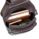 Кожаный коричневый мини-рюкзак John McDee jd4013q