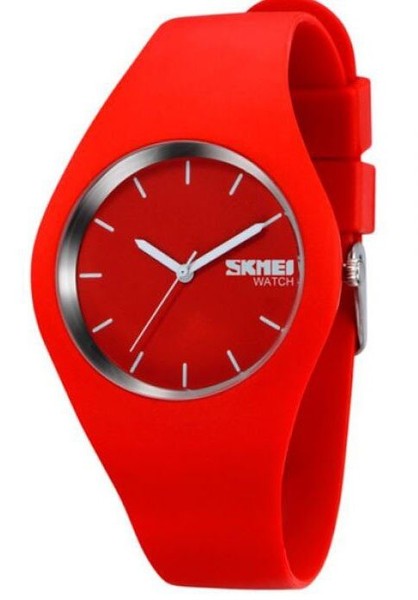 Жіночий наручний годинник SKMEI RUBBER RED 9068R купити недорого в Ти Купи