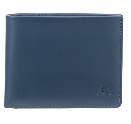 Шкіряний чоловічий гаманець Visconti VSL33 TAP-N-GO c RFID (Steel Blue-Black) купити недорого в Ти Купи