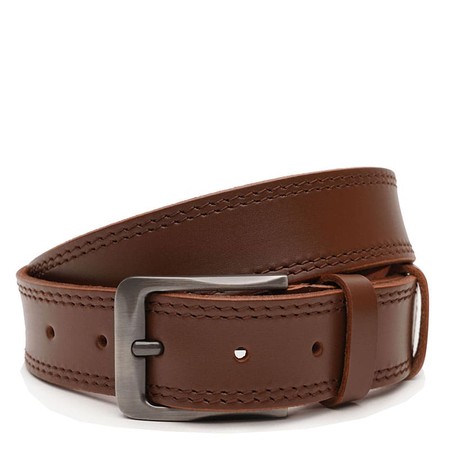 Мужской кожаный ремень Borsa Leather V1125FX41-brown купить недорого в Ты Купи