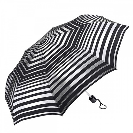 Зонт женский механический Fulton L354-041178 Minilite-2 Silver Stripes (Серебряные полосы) купить недорого в Ты Купи