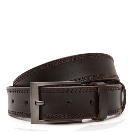 Мужской кожаный ремень Borsa Leather V1125FX12-brown купить недорого в Ты Купи