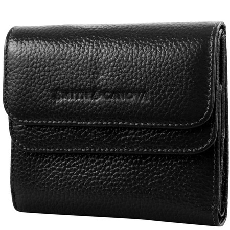 Жіночий шкіряний гаманець SMITH CANOVA FUL-28611-black купити недорого в Ти Купи